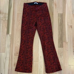 Zara Red Snakeskin Pants
